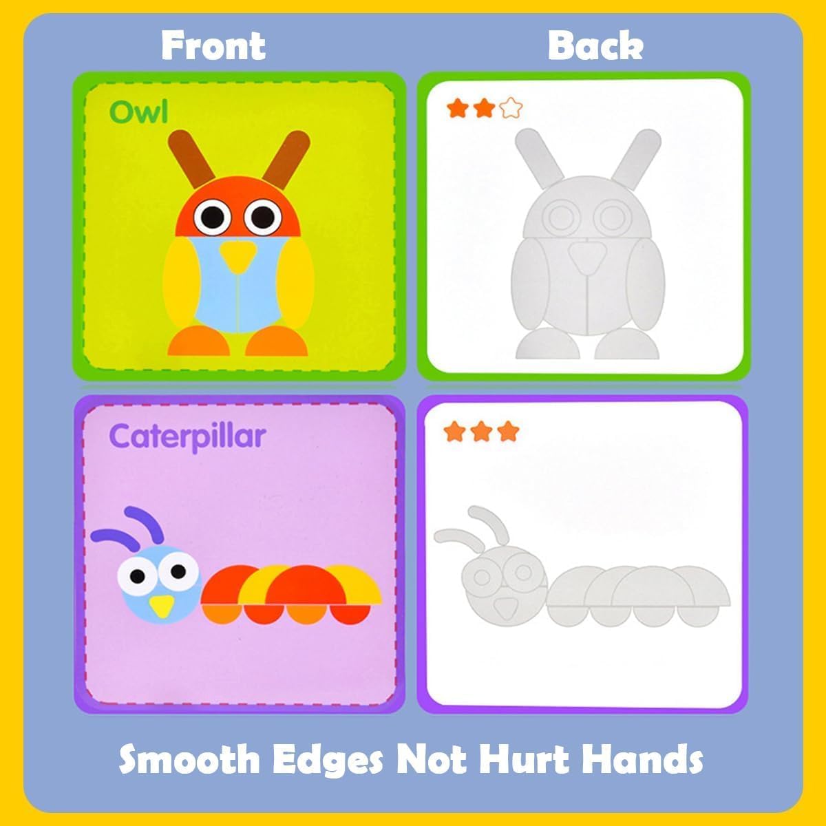 Tangram Wooden Geometric Shape Puzzle - Solving Game for Kids