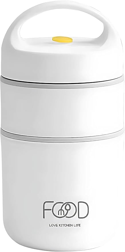 Double Soup Bowl Insulated Lunch Container Thermos Steel Food Jar