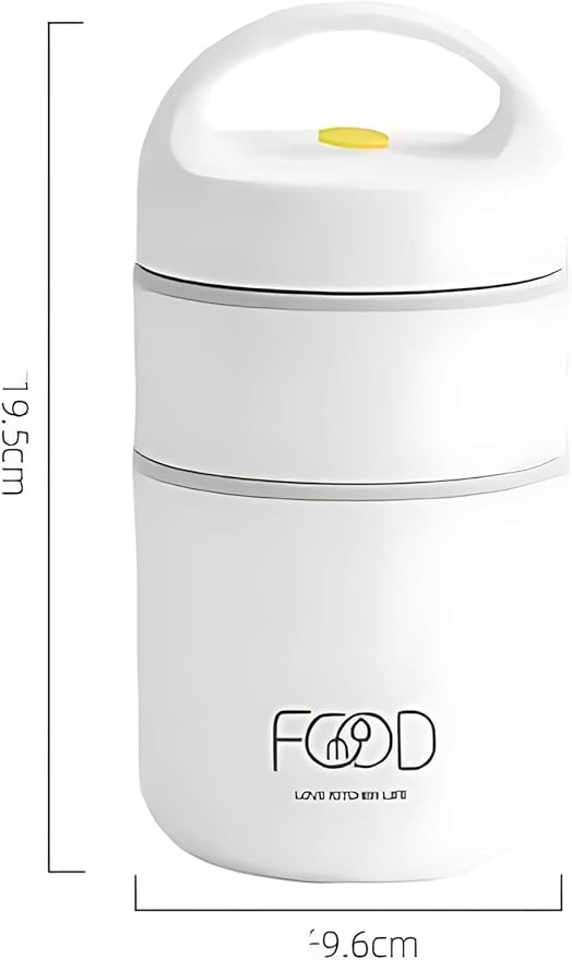 Double Soup Bowl Insulated Lunch Container Thermos Steel Food Jar