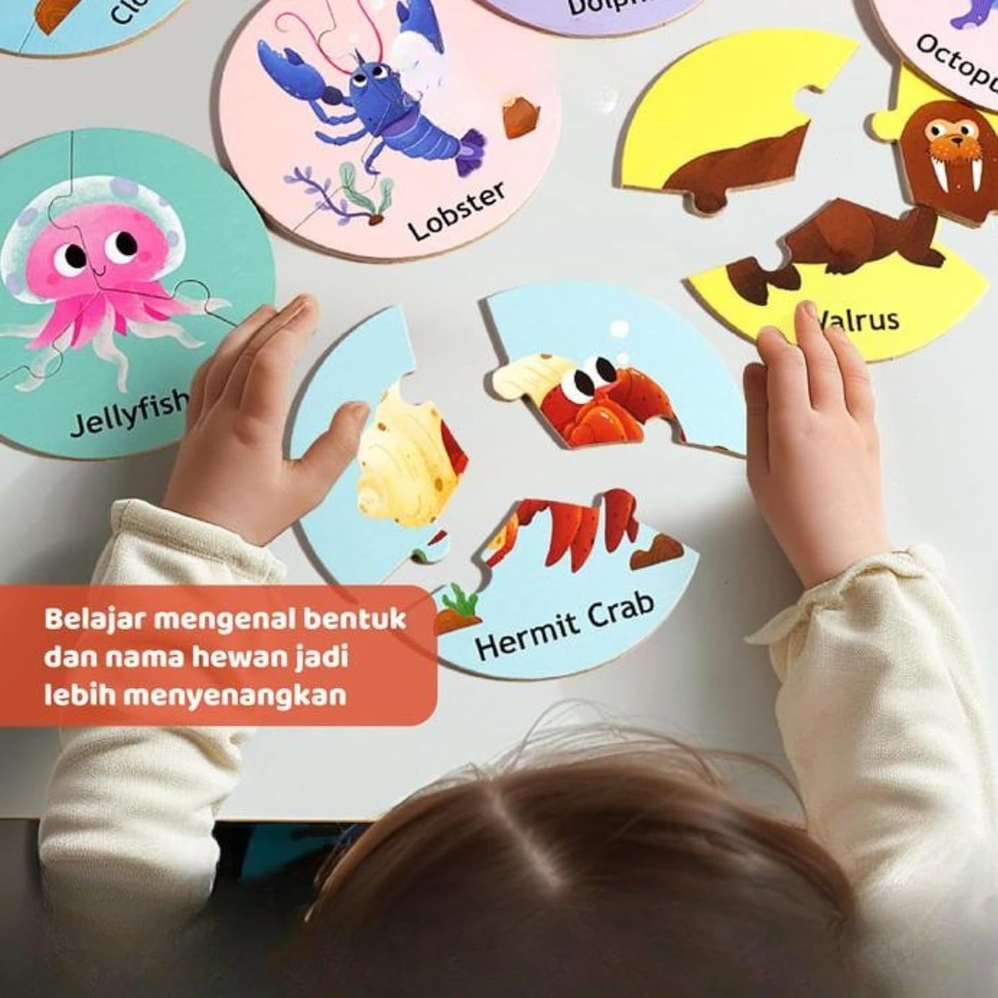 Children Educational Wooden Puzzle Toy 36-Piece (Forest & Ocean)