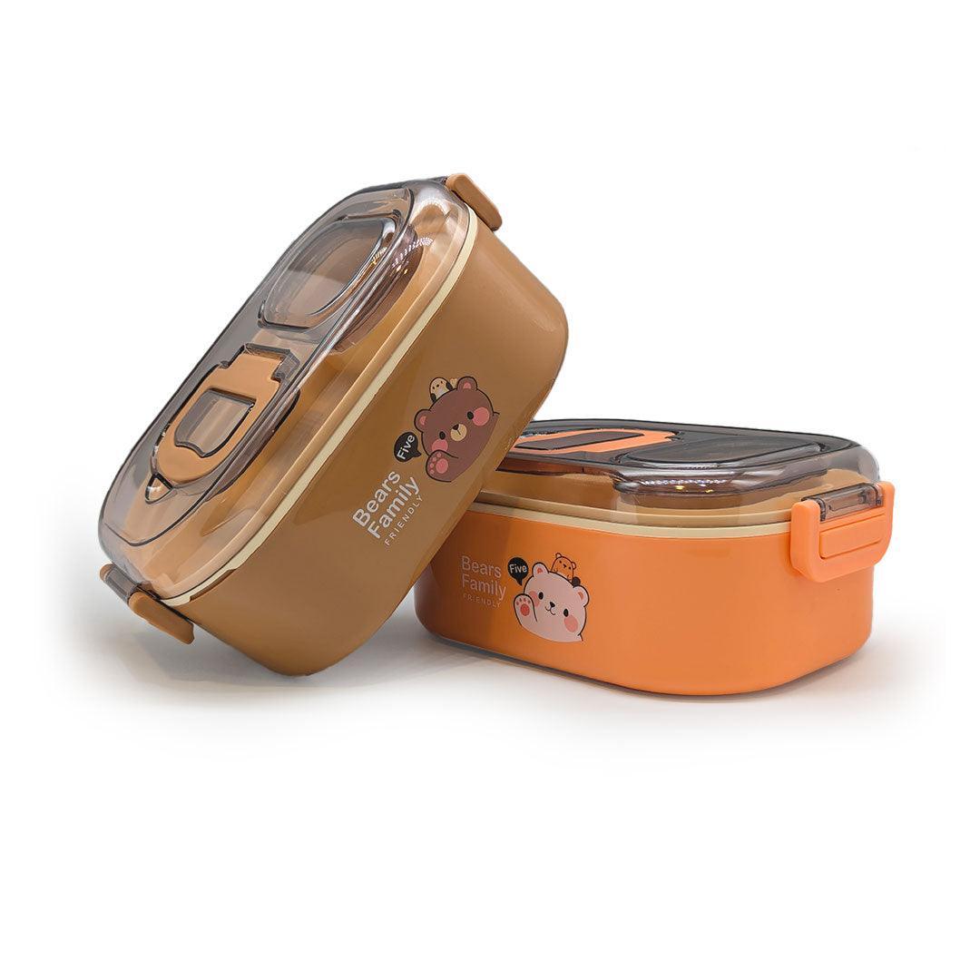 Double Delight - Bento Stainless Steel Lunch Box with Handle for Kids - Twisoo