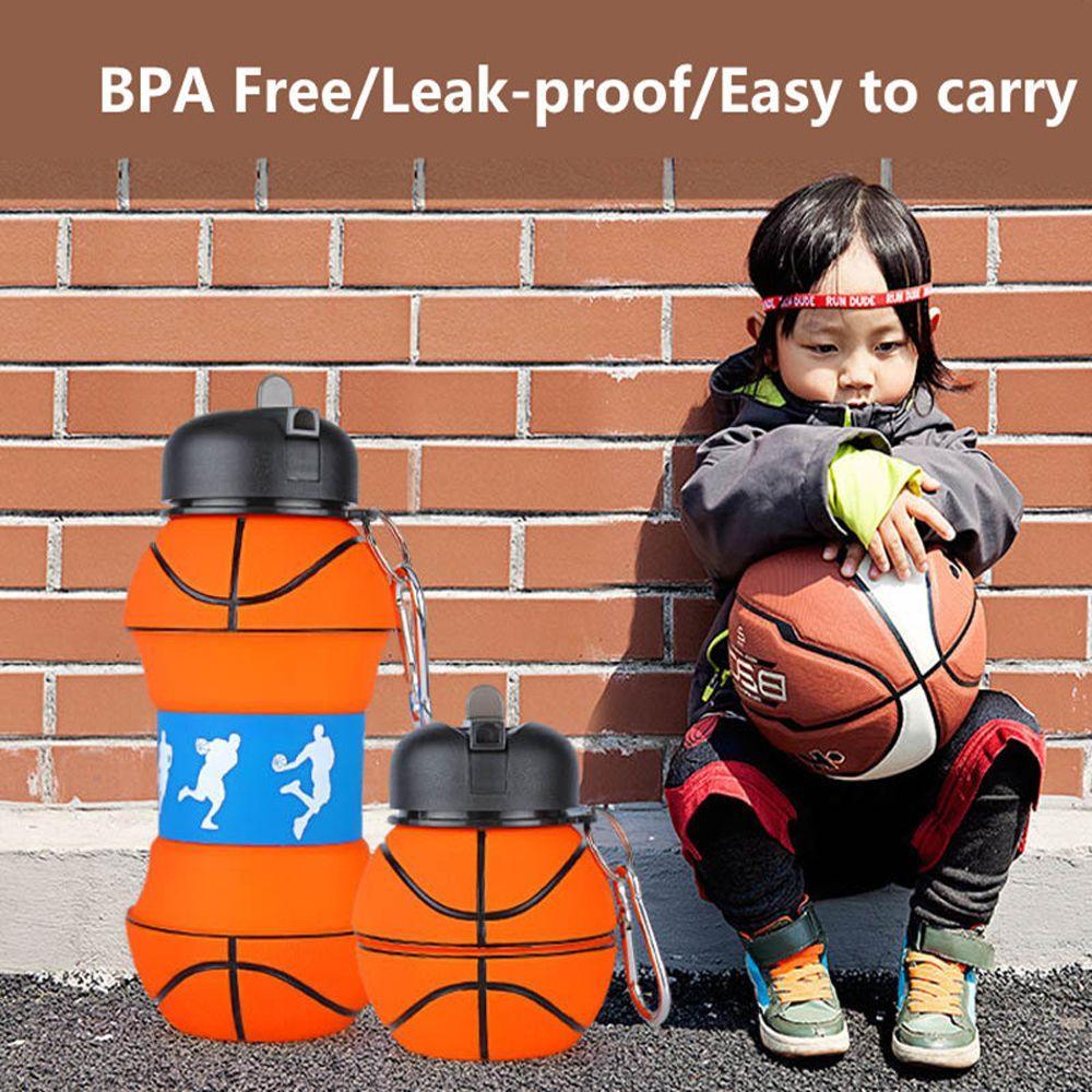 Foldable Silicone Sports Water Bottle – Basketball/Tennis Design 🏀🎾 - Twisoo