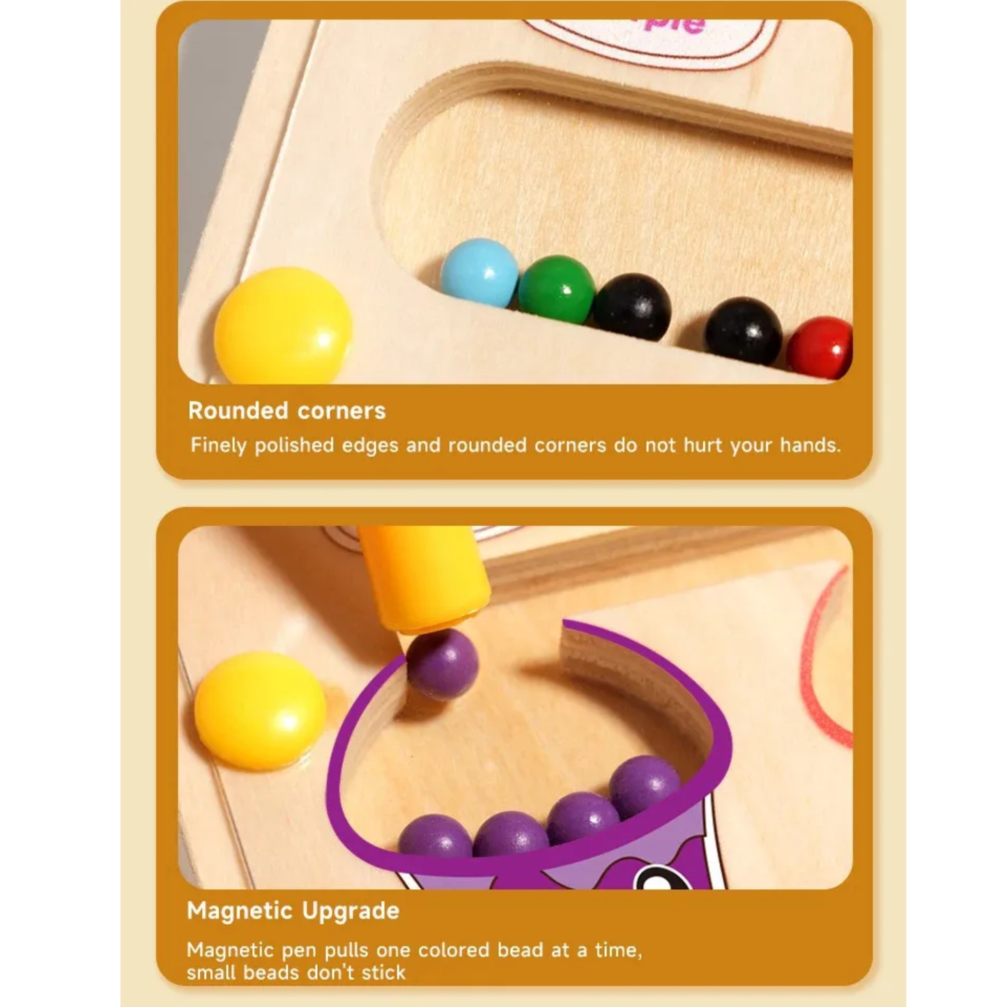 Twisoo Montessori Wooden Magnetic Number Maze Toy – 2-in-1