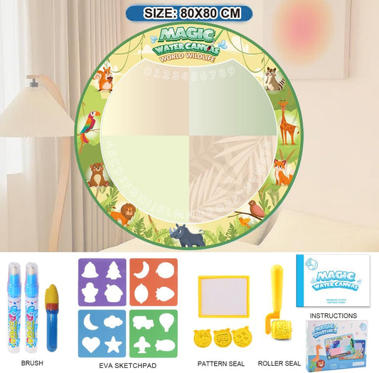 Educational Water Doodle Mat Painting Set for Kids