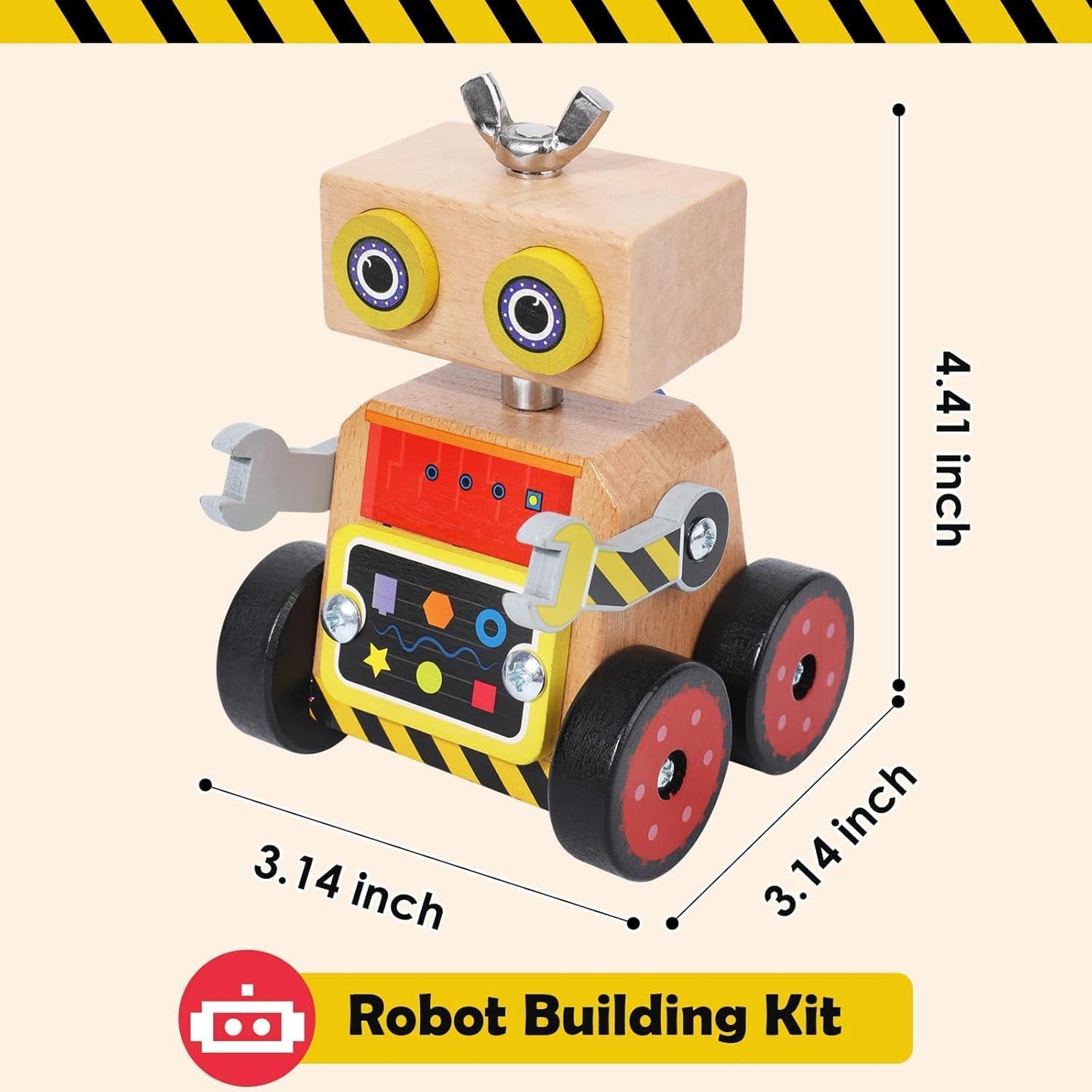 Robot Building Toy - Educational DIY Wood Craft