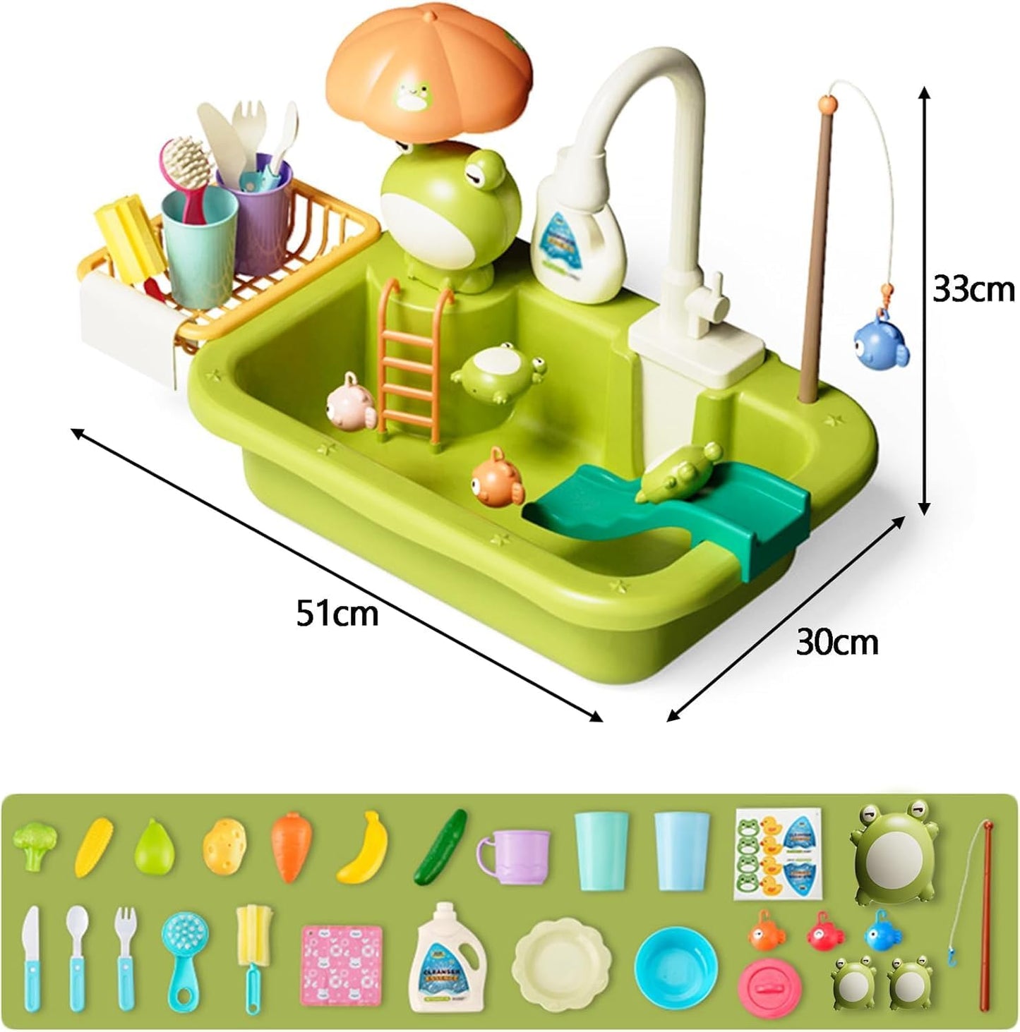Upgraded Kitchen Sink Toy - Pretend Play Set for Children