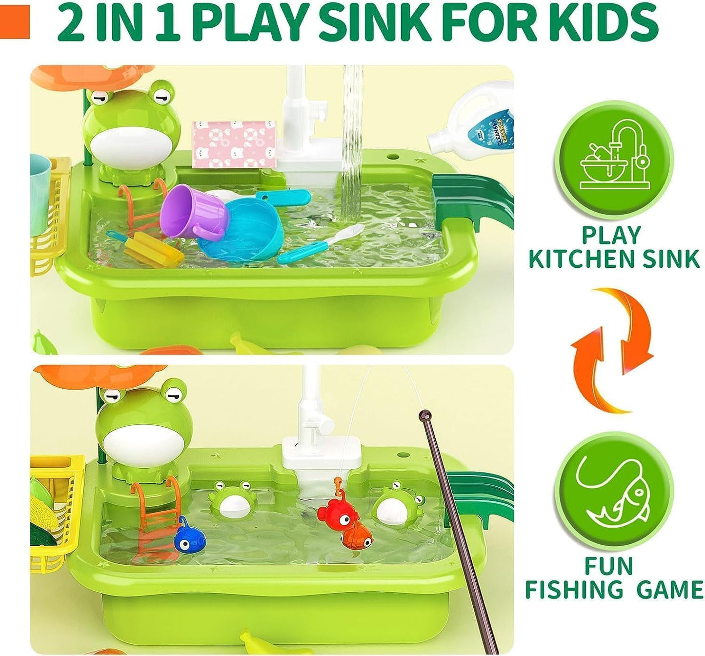 Upgraded Kitchen Sink Toy - Pretend Play Set for Children