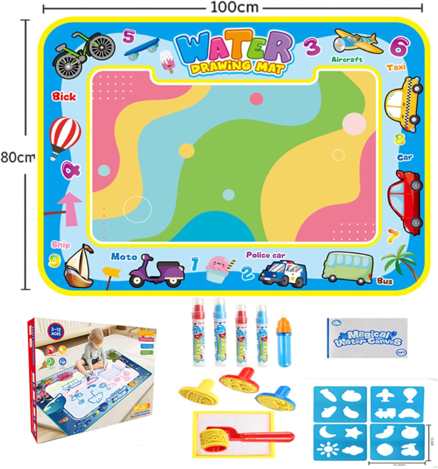 Magic Aqua Water Drawing Mat for Kids - Learning Toy for Children