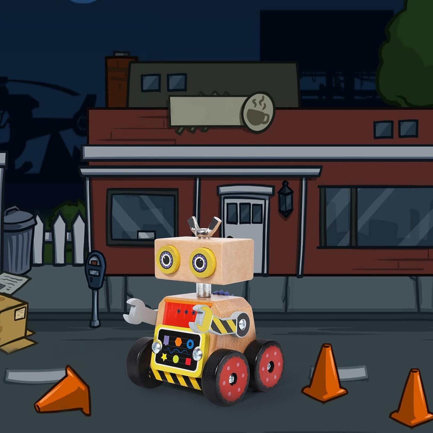 Robot Building Toy - Educational DIY Wood Craft